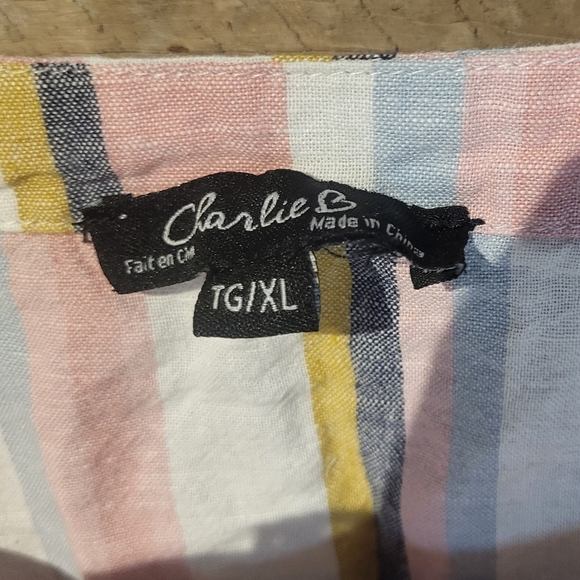 Charlie B Woman Stripe Top - Picture 2 of 5